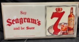 SEAGRAM'S 7  --LIGHTED SIGN  ** NO SHIPPING **