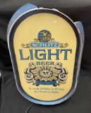 SCHLITZ LIGHT BEER - ADVERTISING SIGN - DAMAGED