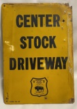 CENTER STOCK DRIVEWAY SIGN