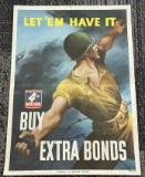 1943 WWII Let 'Em Have It War Bond Poster