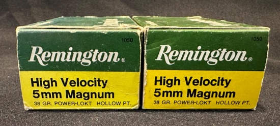 (2) Remington High Velocity 5mm Magnum Rimfire