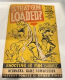Vintage Nebraska Game Commission Gun Saftey Poster