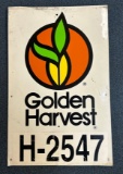 GOLDEN HARVEST - DOUBLE SIDED METAL SIGN