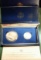 1987 S Proof 2 piece US Constitution Silver Dollar & Gold $5 Coin Set in Box W/COA