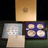 1976 Limited Canadian (4) Olympic Coins “Monnaie Olympique” Uncirculated. Silver.