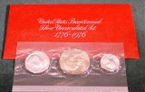 United States Bicentennial Silver Uncirculated Set 1776-1976 in Red Envelope.