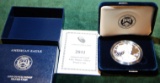 2011 W Proof Silver American Eagle Dollar in Box w/ COA.