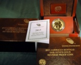 2013 US Mint American Buffalo One Ounce Reverse Gold Proof Coin Specifications W Mint in Box W/COA