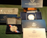 (2) 2002 US Military Academy Bicentennial Commemorative Coin West Point, (1 Proof & 1 UNC Silver