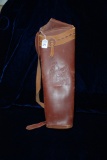 Vintage Bear Archery Co. Leather Quiver Debossed with Native American Indian in Canoe