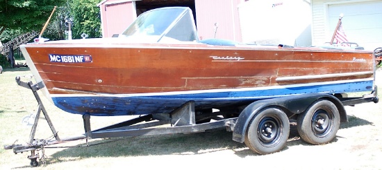 1967 Boat Wooden Century Resorter 16 Foot Wooden -Runs