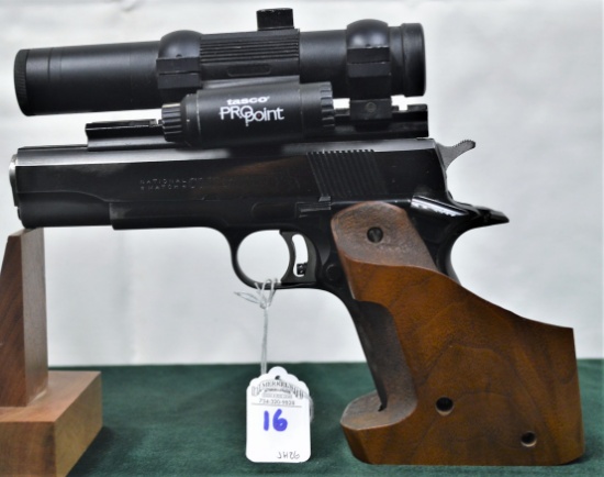 Colt National Match .45 ACP Semi-Auto Pistil Customized w/ Custom Grip & Tasco Pro Point Scope