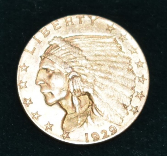 1929 Indian Gold $2.50 Coin