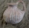Early Bronze I Age  Painted High-Handle Cup w/ Red Stripes on White Slips