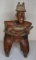 Nayarit Mexico Warrior Figure Seated Holding Knobbed Club 100 BCE-250 CE