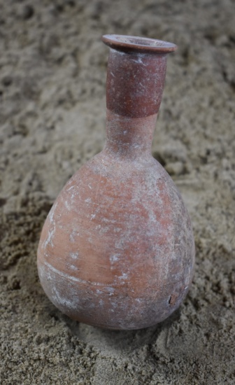 Roman Orange & Red Flask