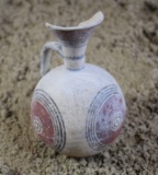 Iron Age/Cypriot Juglet w/ Red & Black Bullseye Design