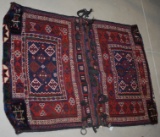 Early 20th century Bakhtiari Camel Double Saddle Bag Wool Embroidery 4'4