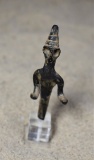 Phoenician Bronze Male (god) Figure w/ High Conical Hat