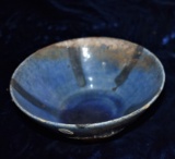 Persian Bowl w/ Black Underglaze w/ Blue Glaze, Seljuk Period, late 12th- early 13th centuries
