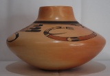Hopi Satyatki Design Bowl w/ High Neck by Detra Quotskuyva Nampayo 1987