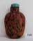 19th Century Chinese Brown Leopard Glass Snuff Bottle