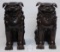 Pair of Large Bronze Chinese Foo Dogs 16 inches
