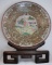 Large Rose Medallion Charger with Stand