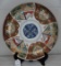 Antique Multicolored Japanese Imari Platter Early 1800s Tokugawa era w/ COA