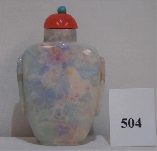 Fiery Opal Snuff Bottle