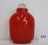 Red Peking Glass Snuff Bottle