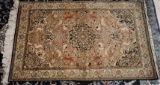 QUM Silk Oriental Rug 3 ft. 6 in. x 4 ft. 2 in.