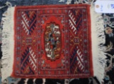 Oriental Mat in Bokhara Design 12 in x 12 in.