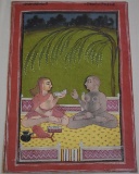 Unknown India Color Plate Art 2 Men framed