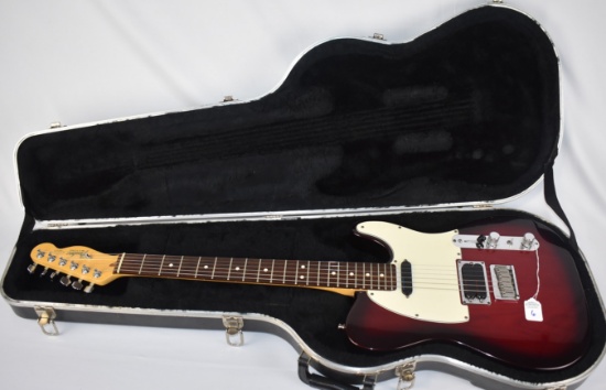 1990 Fender USA Telecaster Plus Crimson Frost/Rosewood Case