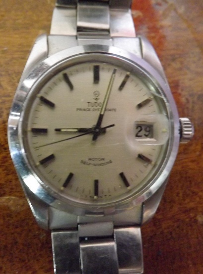 Tudor Prince Oysterdate Men's Wrist Watch With Rolex Band. Rotor, Self Winding.