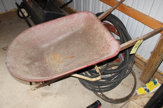 Wheelbarrow & assorted hoses