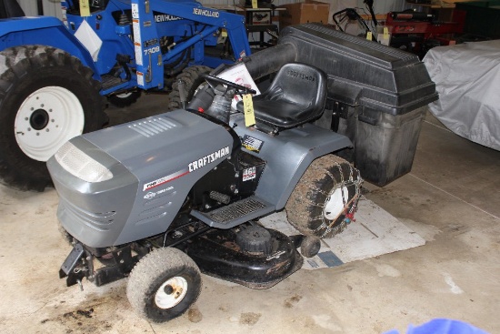 Craftsman 46" lawnmower w/ 19HP Briggs & Stratton engine, bagger, & plow