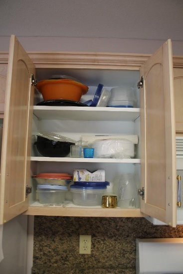 Contents of Kitchen Cabinets on South Side