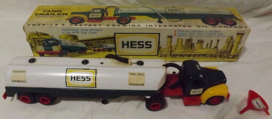 Rare 1968 Hess Tanker Truck With Original Box and Funnel