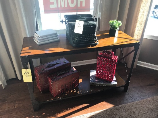 Smith Corona typewriter & decor, luggage