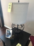 Metal framed lamp 34