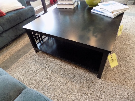 Black finish coffee table