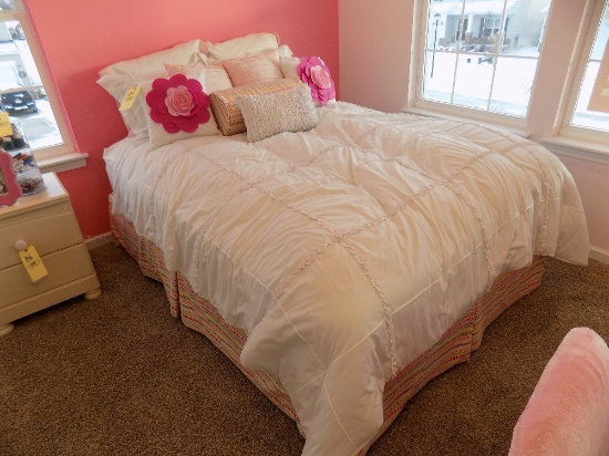 Queen size bed on Hollywood frame