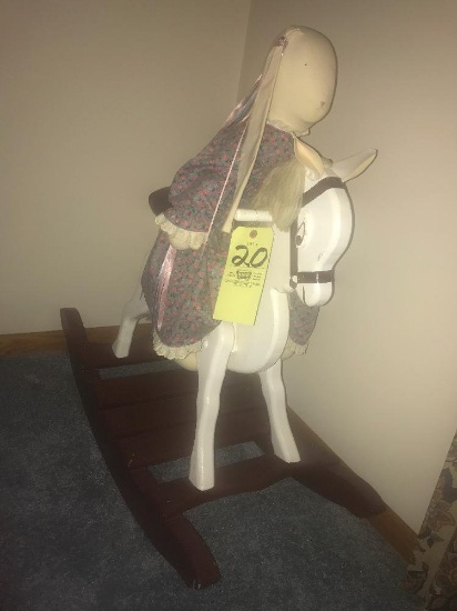 Rocking horse w/ doll