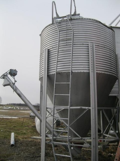 11 TON 2 RING SELF STANDING BIN WITH 6" AUGER