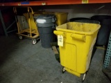 9 Garbage Cans and Plywood Cart