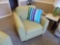 Ashley Green Upholstered Chair with Pillow