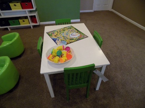 Pottery Barn Children's Table with (4) Kidcraft Chairs