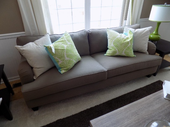 Two-Cushion Sofa with Accent Pillows